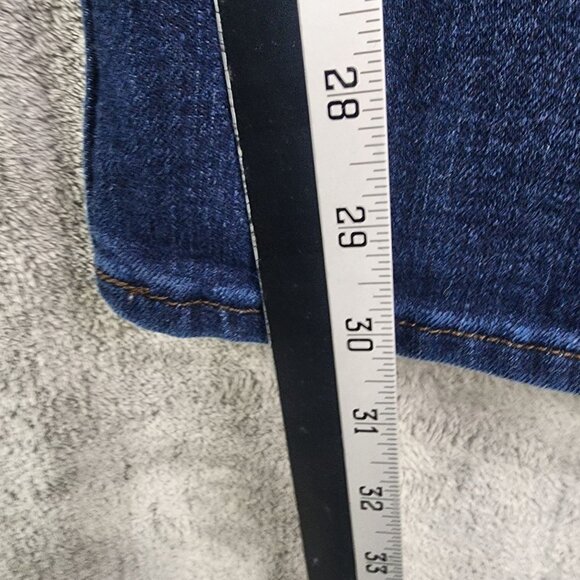 Womens Lee Denim Blue Jeans Tapered Leg Mid Rise Dark Wash Size 16L - Picture 8 of 10